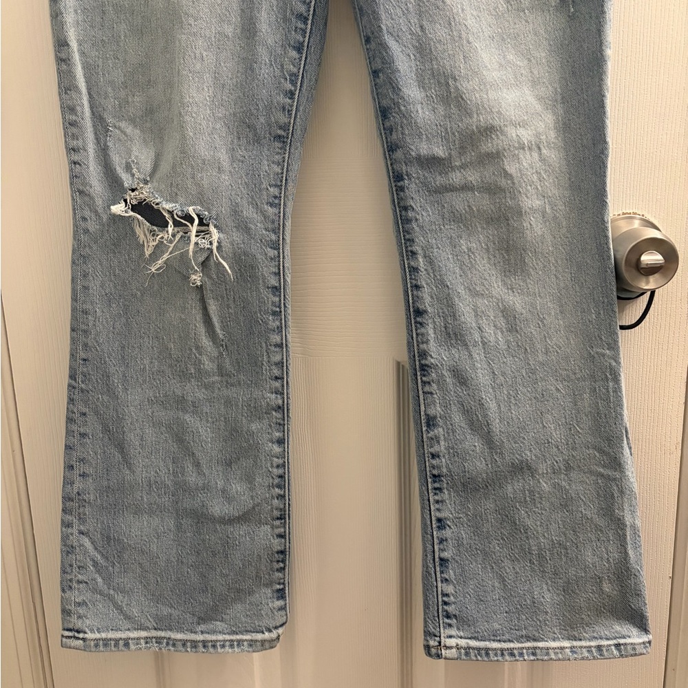 PISTOLA jeans Light Blue Distressed Straight Leg Size 27 - Picture 4 of 10